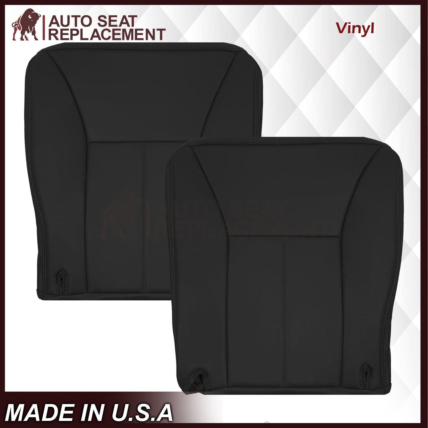 1998-2002 Dodge Ram 1500 Base Work Truck SINGLE CAB Seat Cover in Agate Very Dark Gray Vinyl