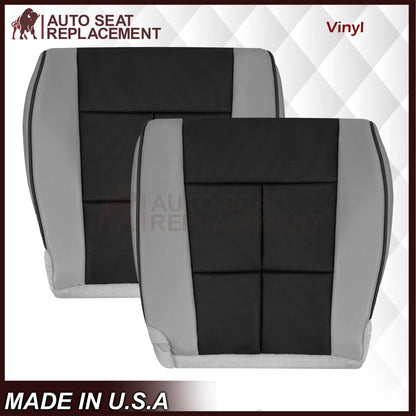 2007 - 2014 Lincoln Navigator Bottom Seat Cover in 2 Tone Gray & Black Leather or Vinyl