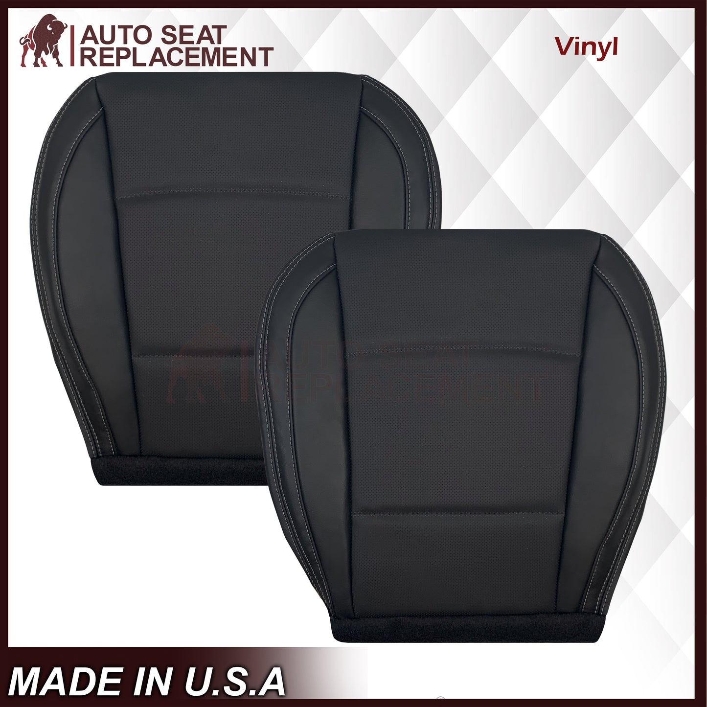 2015-2018 Subaru Outback Replacement Black Perforated Seat Covers: Choose Your Side