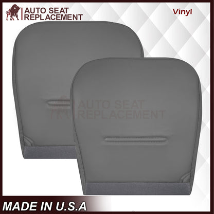 2001 - 2007 Ford F250 F350 F450 F550 Work Truck Super Duty XL Replacement Seat Covers in Gray Vinyl