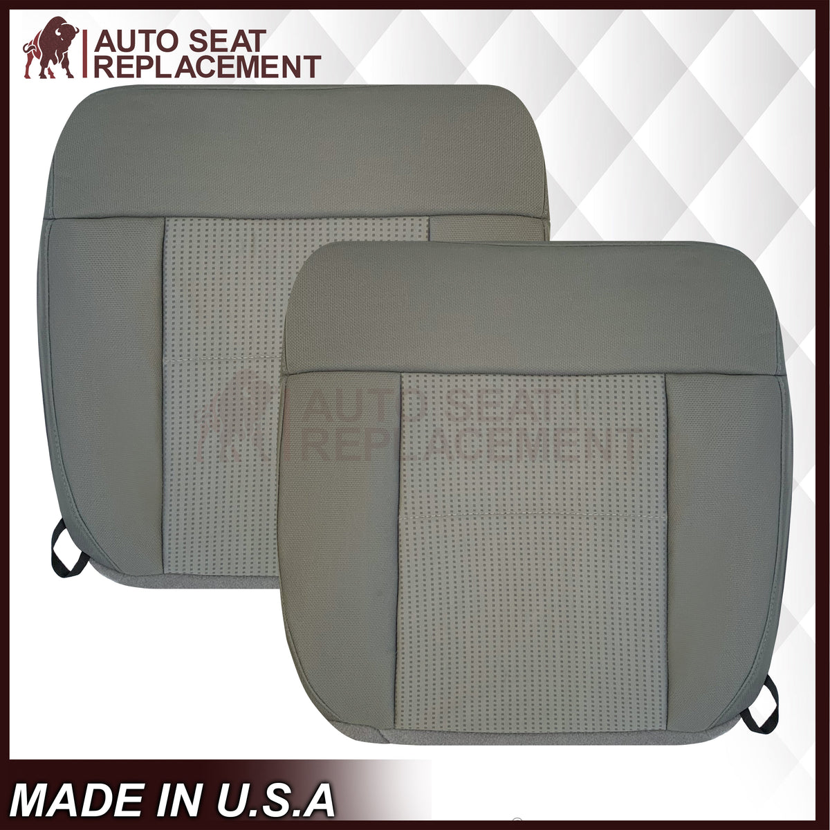 2007 2008 Ford F-150 XLT Replacement Driver OR Passenger Seat Cover in Gray Fabric
