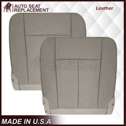 2007-2014 Ford Expedition Eddie Bauer/XLT PERFORATED Leather Replacement Seat Cover in Gray