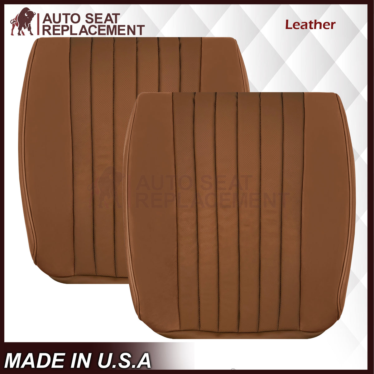 1972-1989 Mercedes Benz R107 Leather seat Covers 280SL 450SL 380SL 560SL W107 SL In Saddle Brown