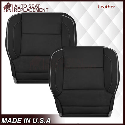 2014-2019 Chevy Silverado 1500 2500HD 3500HD High Country Replacement Perforated Genuine Leather OR Synthetic Leather Seat Covers: Black