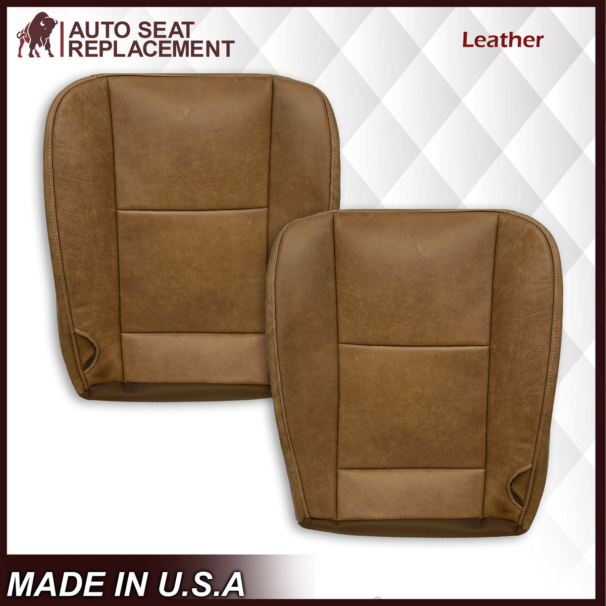 2002-2007 Ford F250 F350 King Ranch Replacement Raw Cowhide Genuine Leather Seat Covers