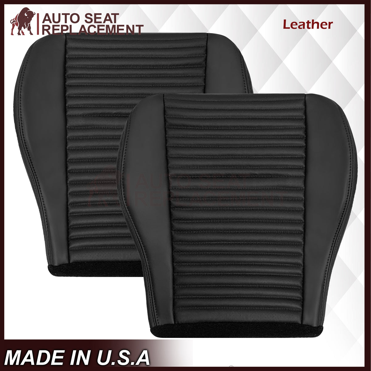 2003-2004 Ford Mustang Mach 1 ONE Replacement Leather Seat Cover in Ebony Black: Choose From Variation