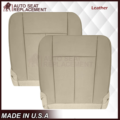 2007-2014 Ford Expedition Eddie Bauer/XLT Replacement Perforated Genuine Leather/Syn. Leather Seat Cover In Tan