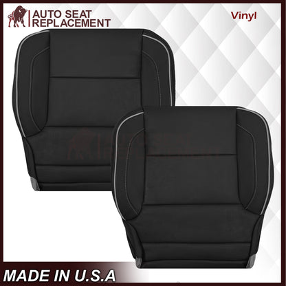 2014-2019 Chevy Silverado 1500 2500HD 3500HD High Country Replacement Perforated Genuine Leather OR Synthetic Leather Seat Covers: Black