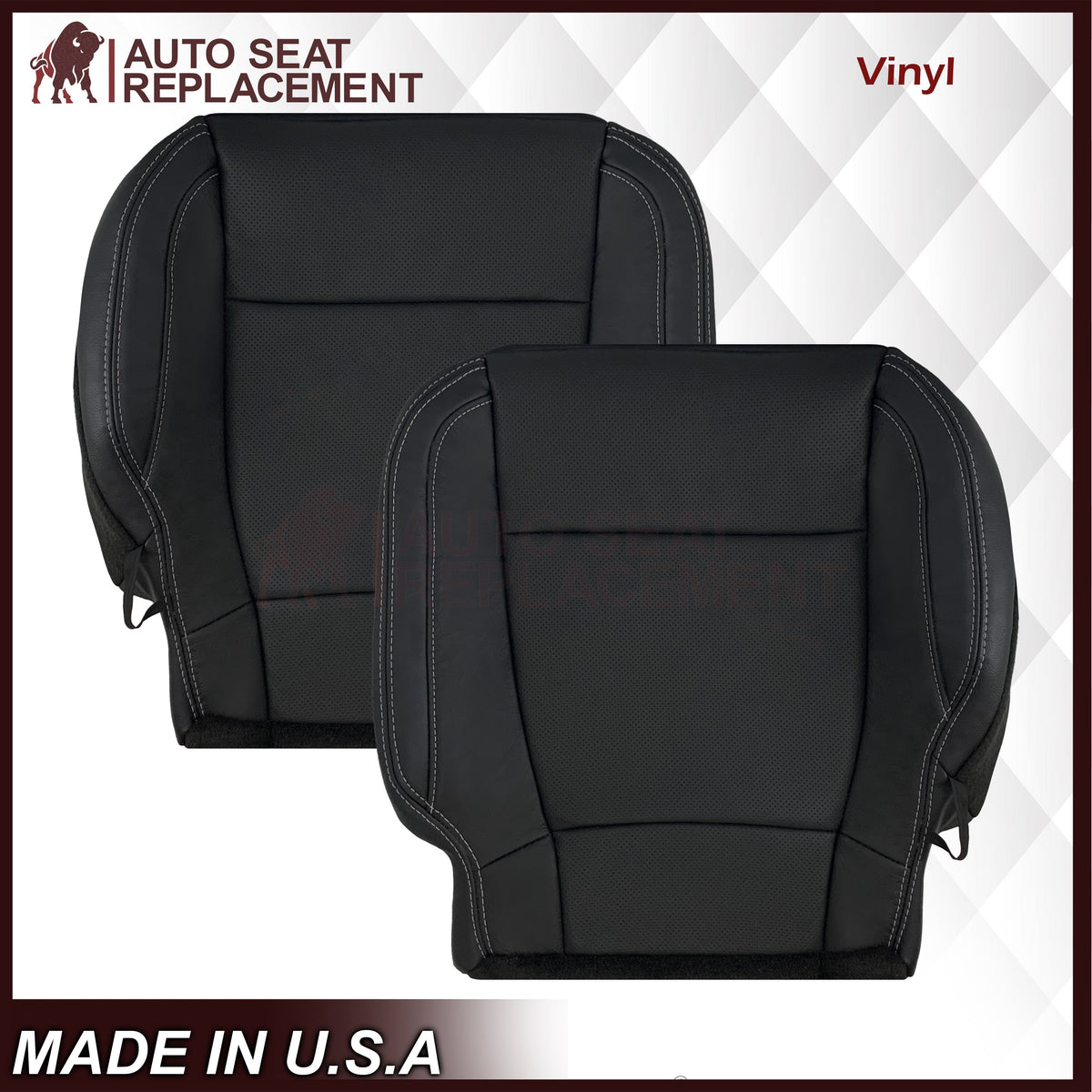 2017-2021 Ford F250 XLT Replacement Seat Covers In Charcoal Black