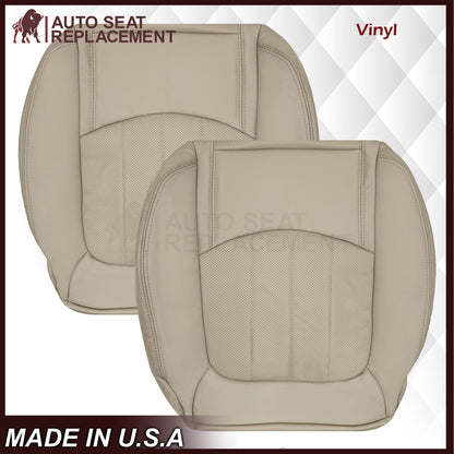 2008-2012 Buick Enclave Perforated Replacement Seat Covers In Tan: Choose Leather or Syn. Leather