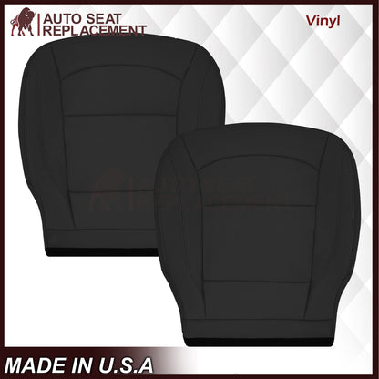 2016-2019 Ford Explorer Limited Replacement Leather or Synthetic Leather Seat Cover:  Ebony Black Perforated