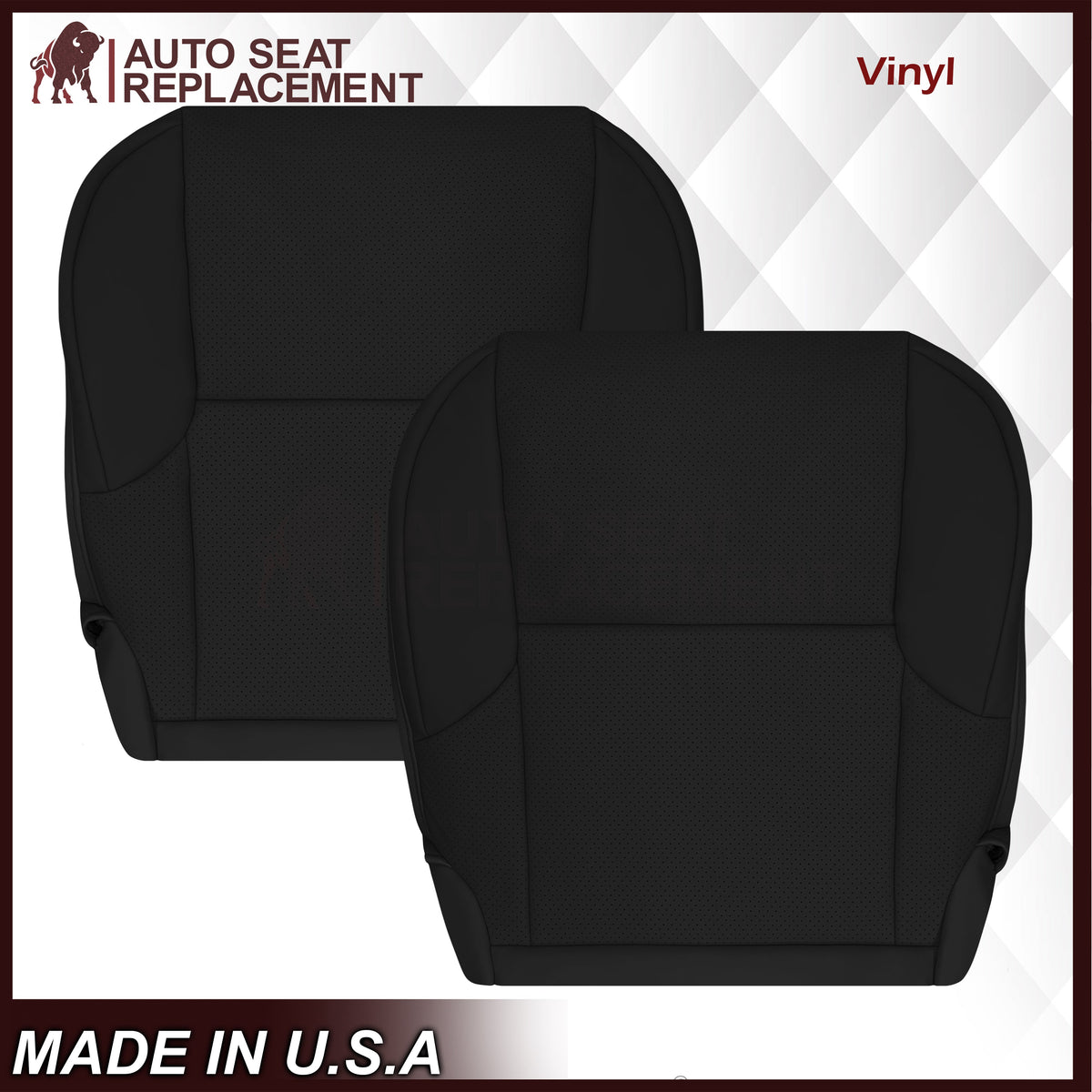 2010-2021 Lexus GX460 Replacement Perforated Synthetic Leather Seat Cover: Black Perforated