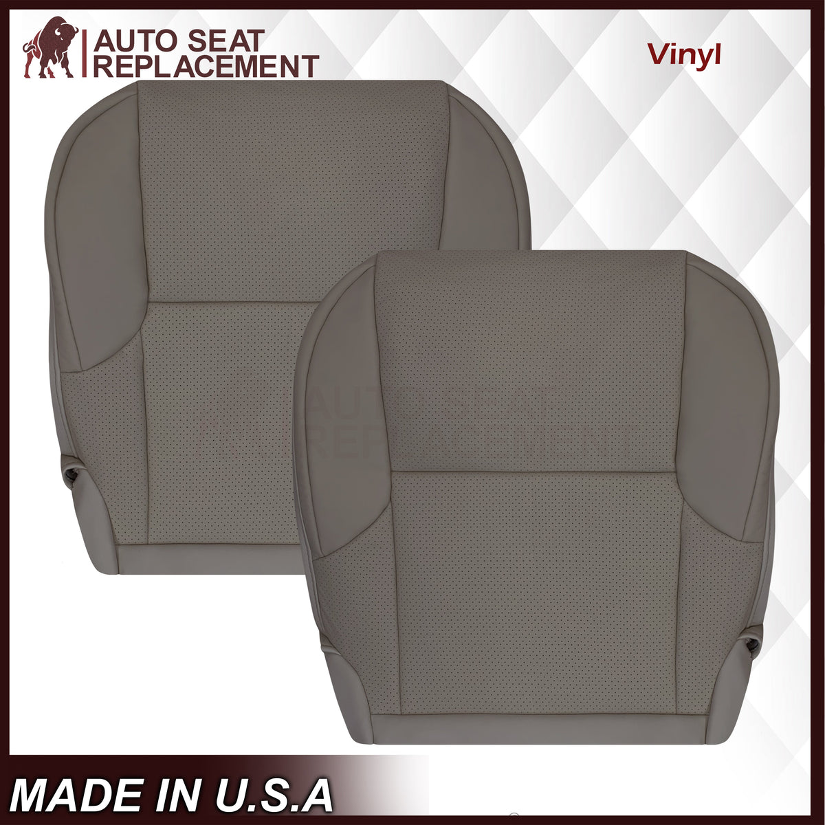 2010-2013 Lexus GX460 Replacement Perforated Synthetic Leather Seat Cover: Dark Tan Perforated