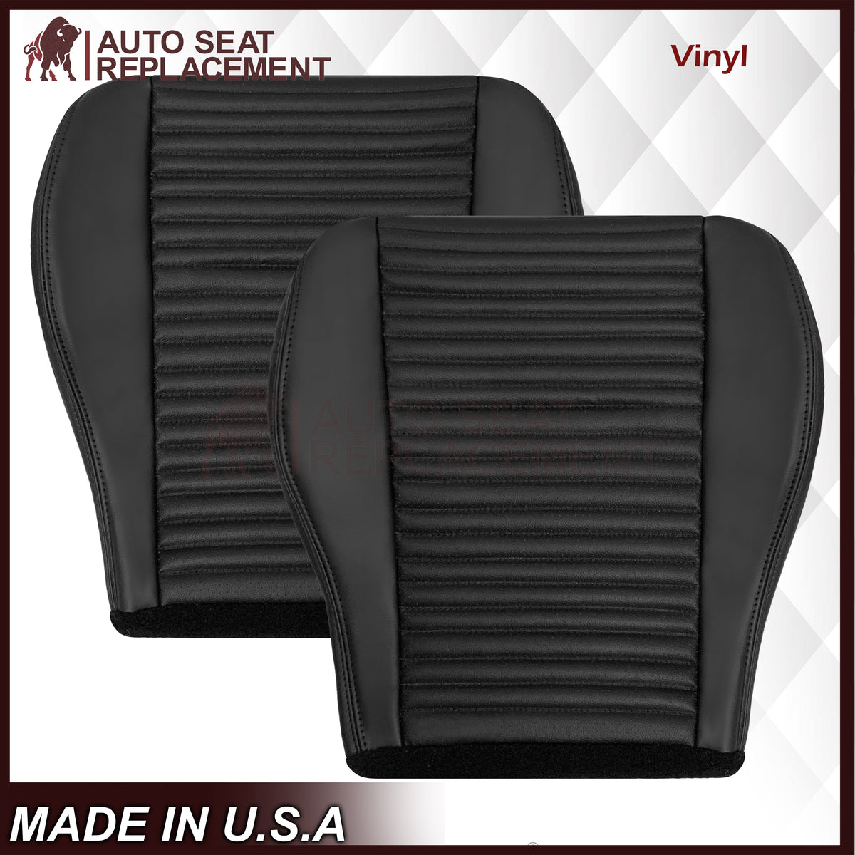 2003-2004 Ford Mustang Mach 1 ONE Replacement Leather Seat Cover in Ebony Black: Choose From Variation