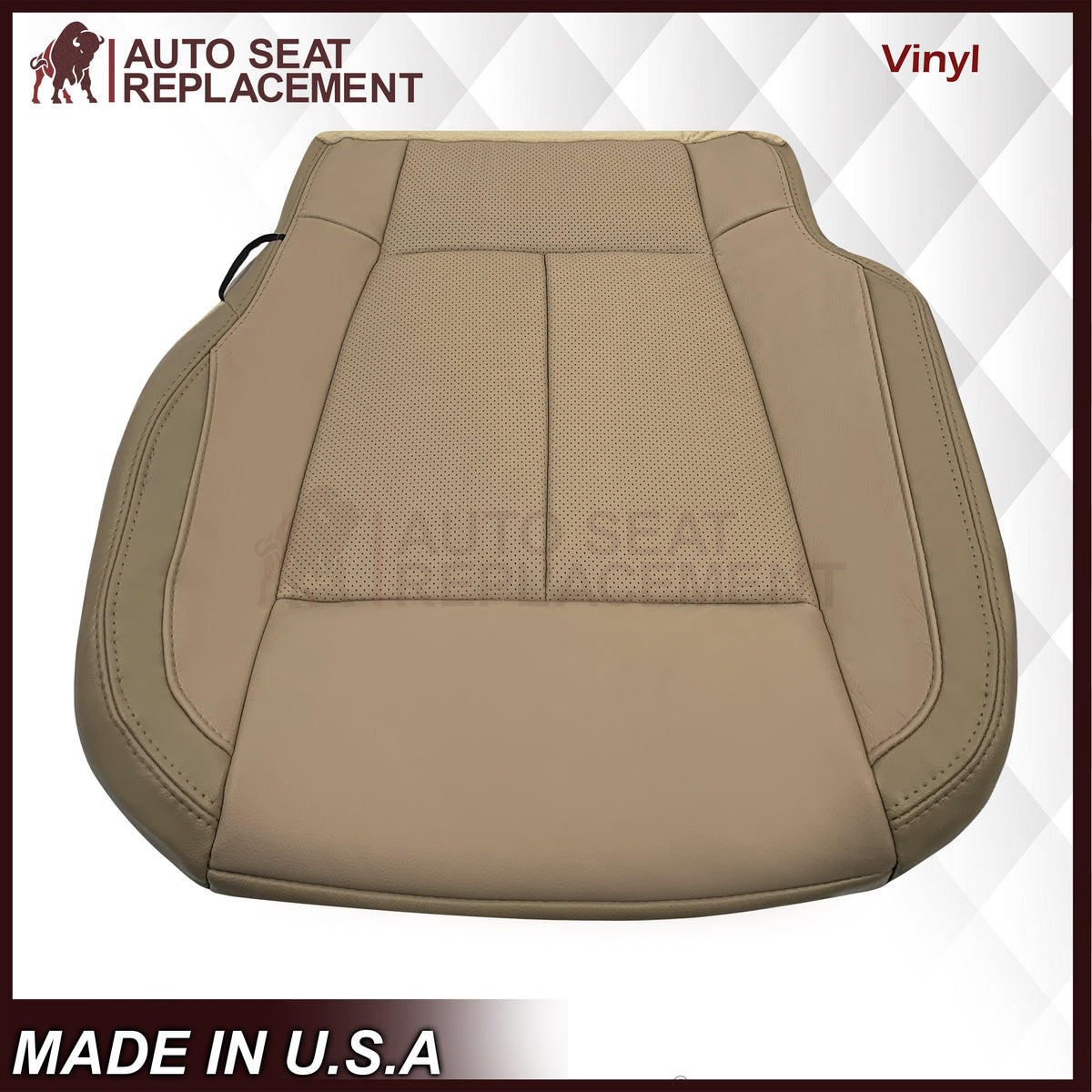 2018-2020 Ford F-150 Lariat Replacement Leather Seat Cover: Tan, Perforated