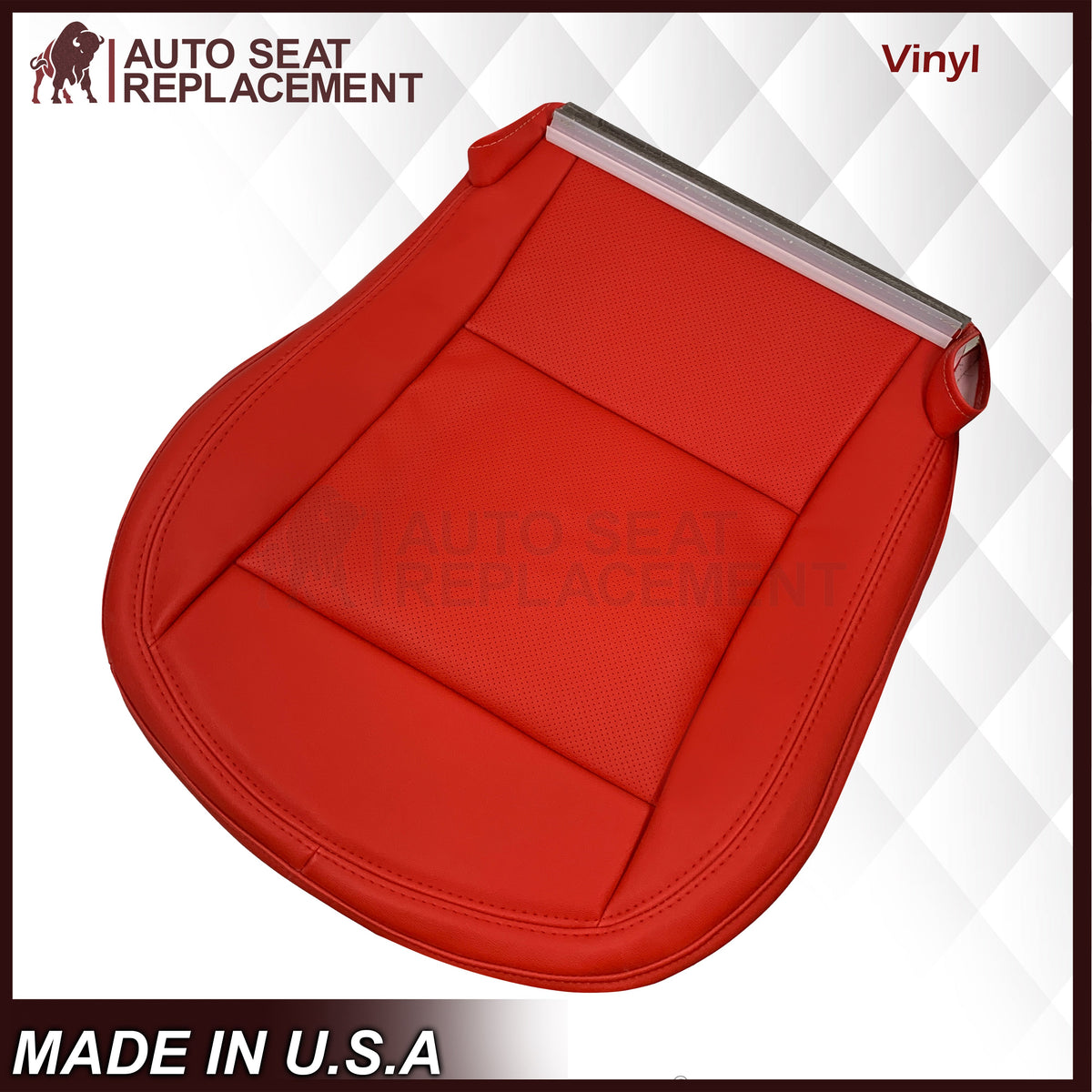 2014 - 2019 For Chevy Corvette C7 , ZR1 , Z06 Synthetic Leather Seat Covers: Adrenalin Red