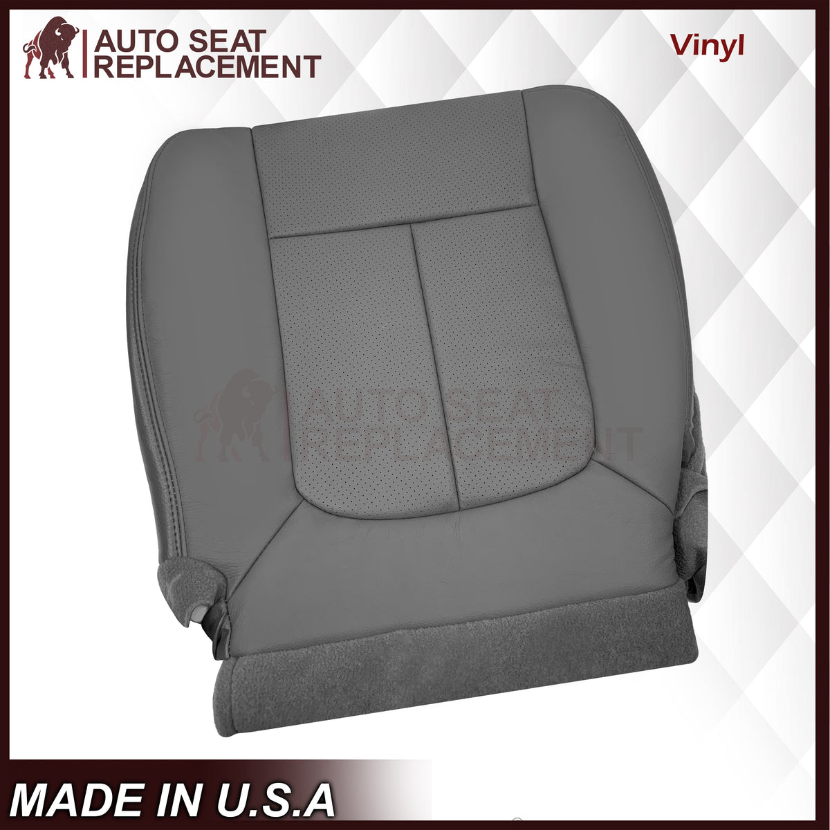 2009 - 2014 Ford F150 Lariat Crew Cab Perforated Replacement Seat Cover Steel Gray