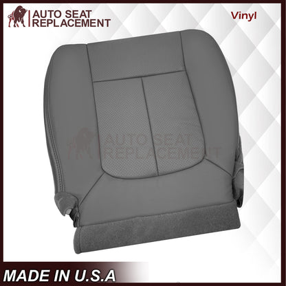 2009 - 2014 Ford F150 Lariat Crew Cab Perforated Replacement Seat Cover Steel Gray