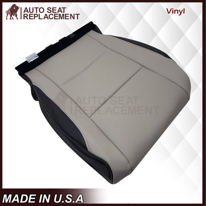 2016-2022 Lexus RX350 RX450h Replacement Perforated Synthetic Leather Seat Cover: 2-Tone Gray & Black