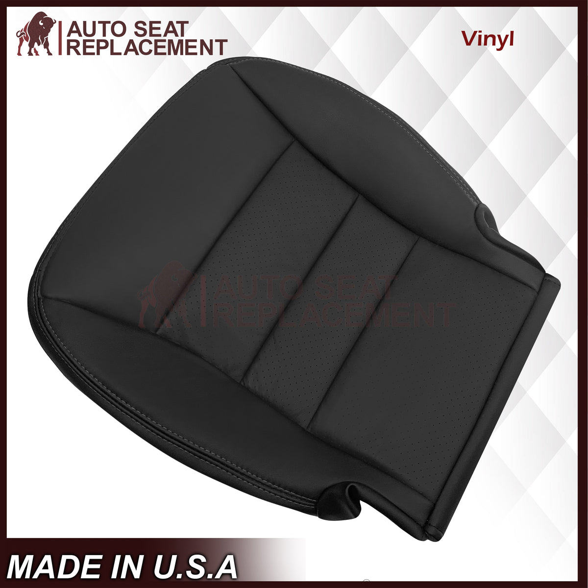 2005 - 2013 Chevy Corvette Replacement Black Perforated Seat Covers
