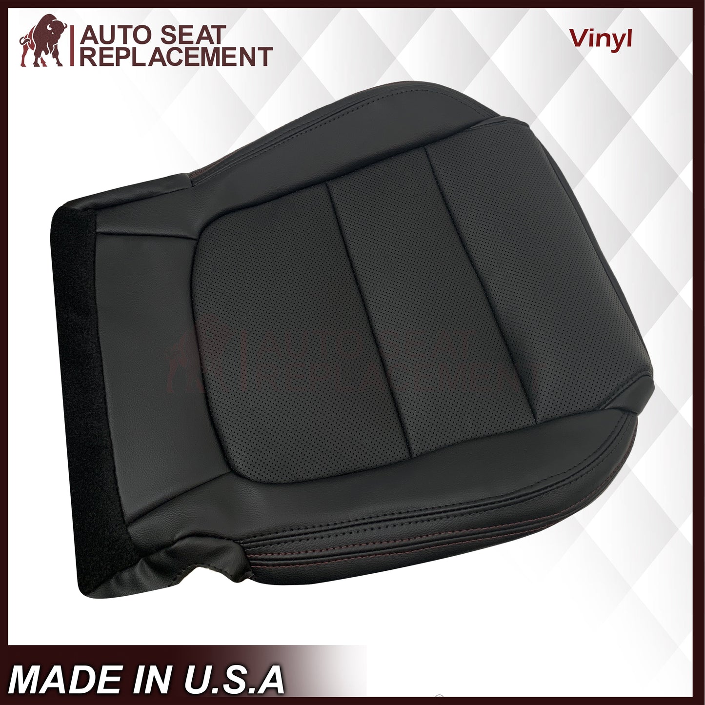 2013 to 2015 For Mazda CX-5 Driver Passenger Black Perforated Leather Seat Cover