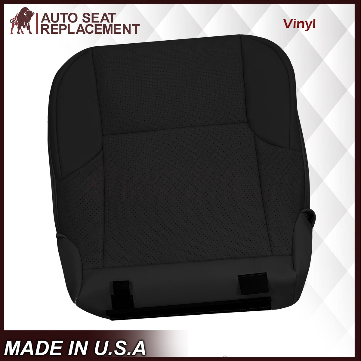2010-2021 Lexus GX460 Replacement Perforated Synthetic Leather Seat Cover: Black Perforated