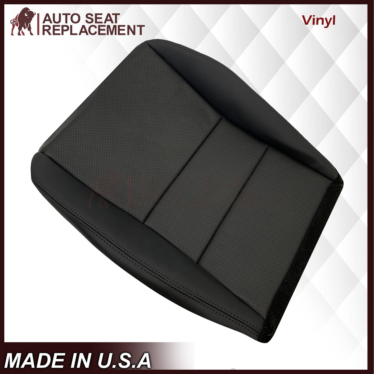 2005 - 2008 Acura TL Driver Or Passenger Replacement Genuine Leather or Synthetic Leather Seat Covers: Perforated Black