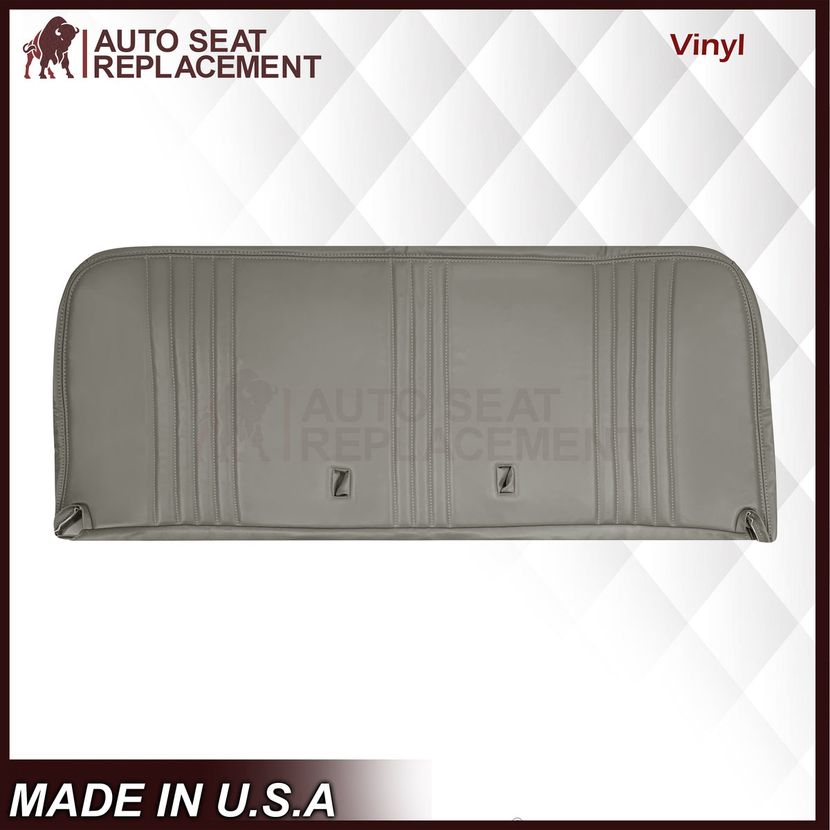 1995-1999 Chevy Silverado & Cheyenne W/T Base Work Truck Replacement Vinyl Bottom & Lean Back Bench Seat Covers: Gray