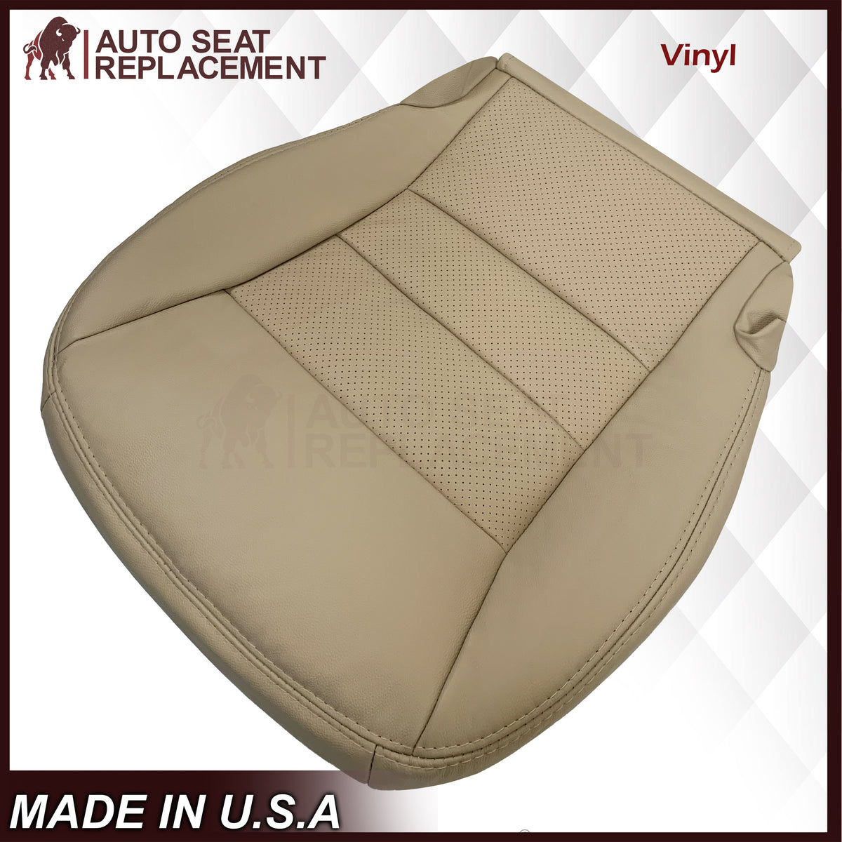 2005-2013 Chevy Corvette C6 Replacement Seat Covers: Tan Perforated