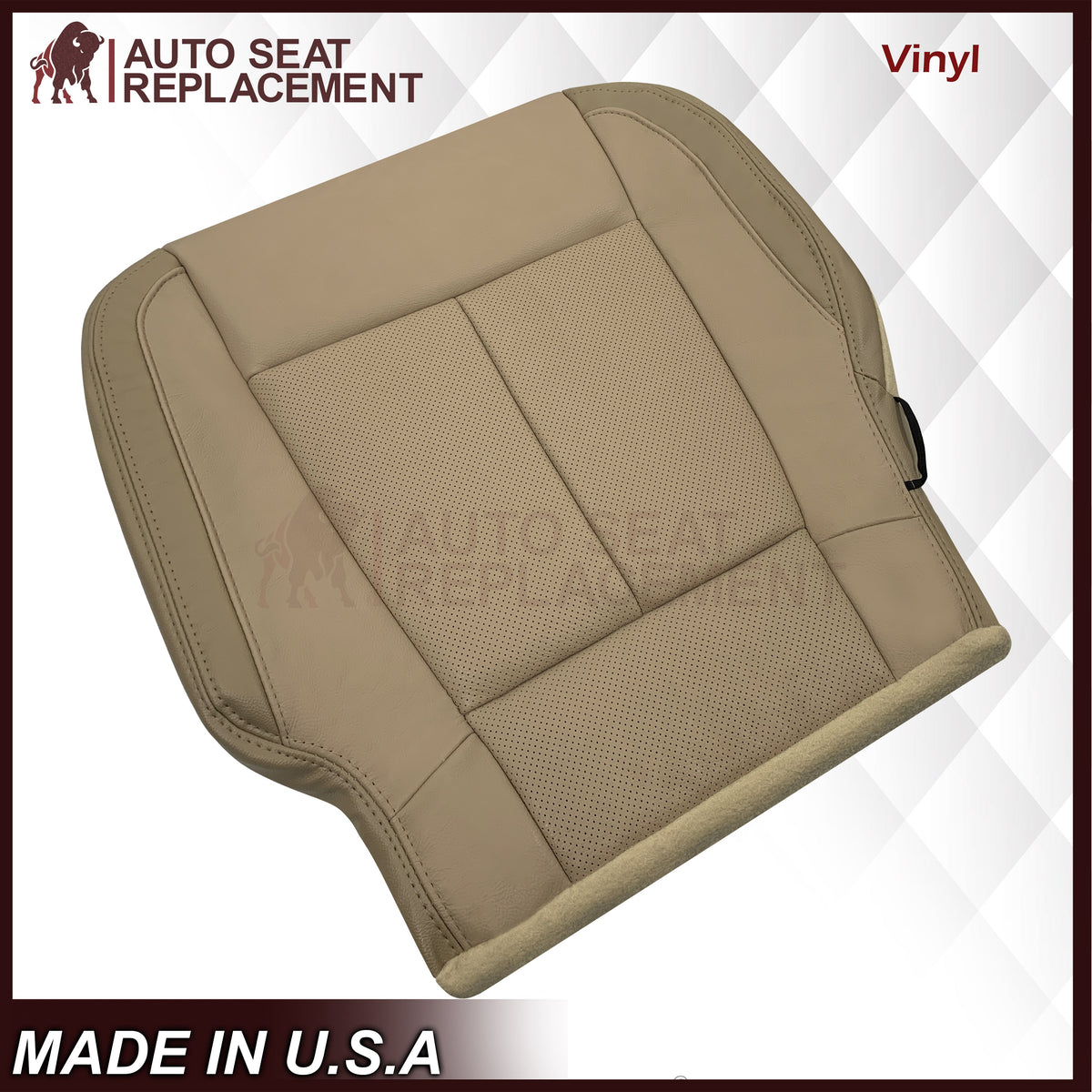 2018-2020 Ford F-150 Lariat Replacement Leather Seat Cover: Tan, Perforated