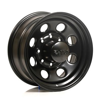 WHEEL STEEL MATTE BLK 17X8