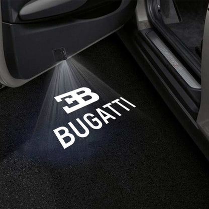 Bugatti Divo 1st Gen Door Stick On Puddle Lights Various Designs 2019-2021