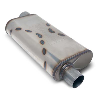 MUFFLER OVAL SS 2.5IN OFFSET
