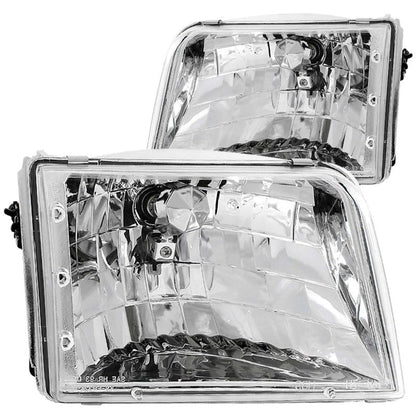 Anzo 1993-1997 Ford Ranger Crystal Headlights Chrome