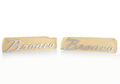 Ford Racing 21-23 Bronco Script Fender Badge - Silver M-1447-BSS