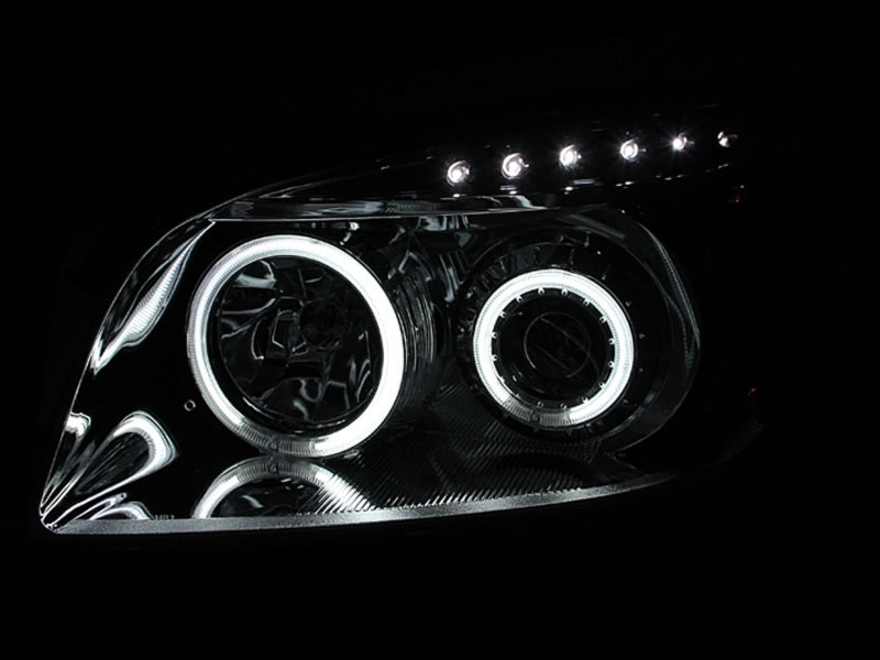 Anzo 2006-2008 Toyota Rav4 Projector Headlights w/ Halo Black