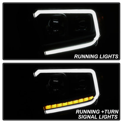 SPYDER xTune 14-17 Toyota Tundra DRL LED Light Bar Proj Headlights - Black Smoke (PRO-JH-TTU14-LB-BSM) 9043031
