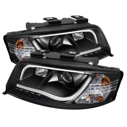 Spyder Audi A6 02-04 Projector Headlights Halogen ModelLight Tube DRL Blk PRO-YD-ADA601-LTDRL-BK 5071873