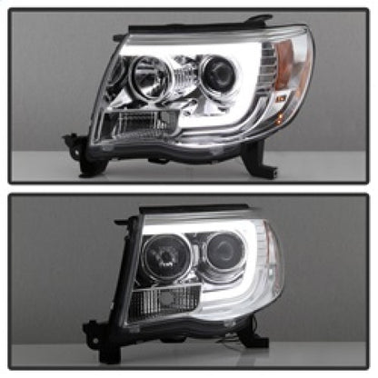Spyder Toyota Tacoma 05-11 Projector Headlights - Light Bar DRL - Chrome PRO-YD-TT05V2-LB-C 5084668