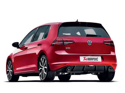 Akrapovic 13-17 Volkswagen Golf GTI (VII) Slip-On Race Line (Titanium) w/ Carbon Tips MTP-VW/T/2