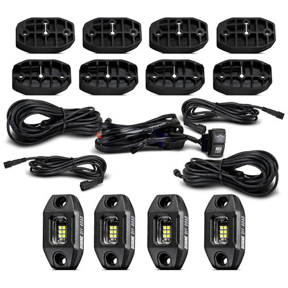 Borne Off-Road Rock Light (Kit of 4) Long Harness BNLT-RL-4T