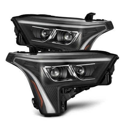 AlphaRex 22-23 Toyota Tundra LUXX-Series Headlights Black w/Amber DRL - Req 810029 OR 810030 880874 *Discontinued