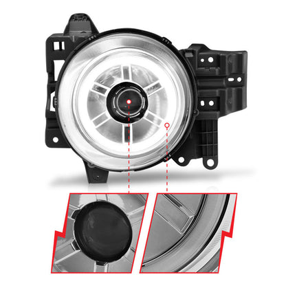Anzo 2007-2013 Toyota Fj Cruiser Projector Headlights w/ Halo Chrome
