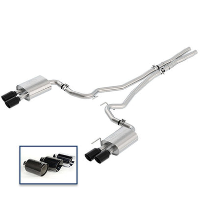 Ford Racing 2018+ Mustang GT 5.0L Cat-Back Extreme Exhaust System w/ Quad Black Chrome Tips M-5200-M8EBA