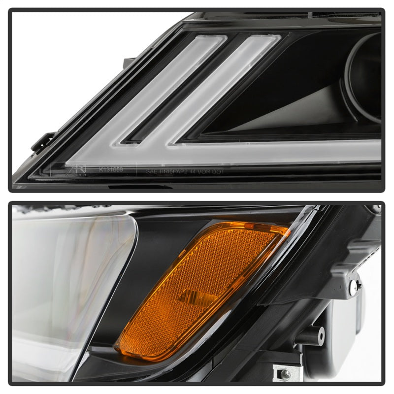 SPYDER xTune 14-18 Chevy Impala (Excl Limited) DRL Halogen Proj Headlights - Blk (PRO-JH-CIM15-LB-BK) 9042874