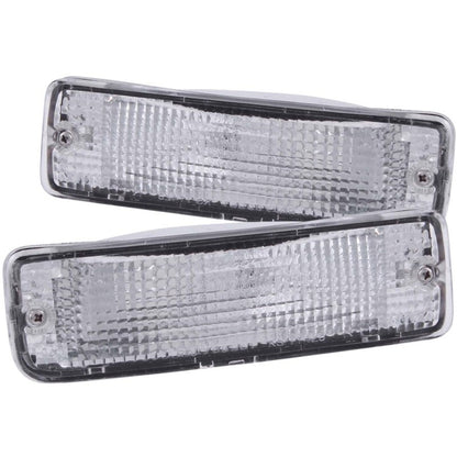 Anzo 1989-1995 Toyota Pickup Euro Parking Lights Chrome w/ Amber Reflector