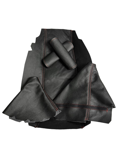 Leather Console Armrest Shift E-Brake Door Handle Cover For Chevy Corvette C5 1997-2004