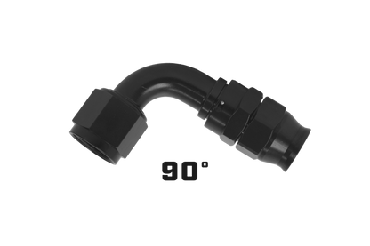 Aeromotive PTFE Hose End - AN-10 - 90 Deg - Black Anodized 15358