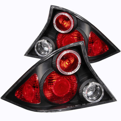 Anzo 2001-2003 Honda Civic Taillights Black w/ Halo