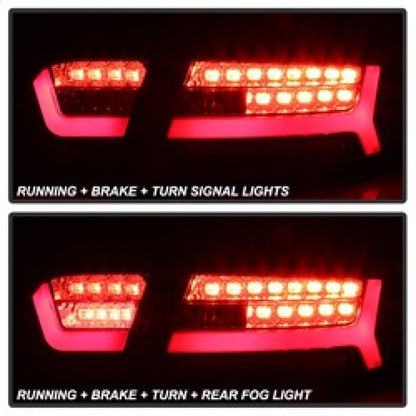 Spyder 09-12 Audi A6 LED Tail Lights - Black (ALT-YD-AA609-LED-BK) 5085160